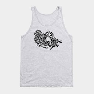 Canada Outline Maze & Labyrinth Tank Top